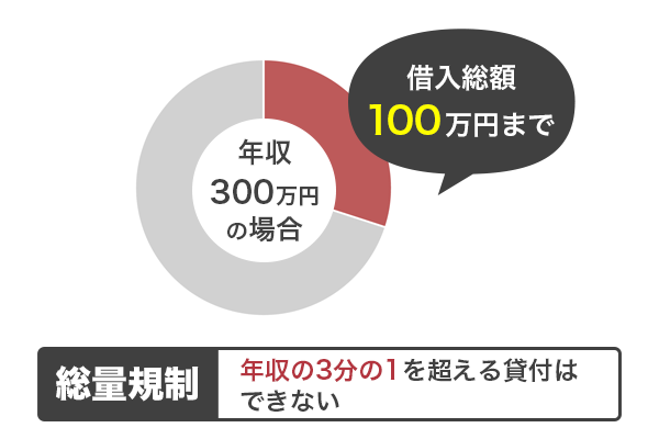 総量規制を図を使用して解説している画像