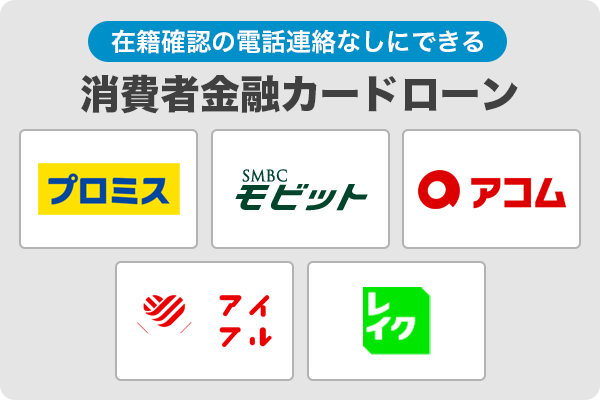 在籍確認の電話連絡をなしにできる消費者金融カードローン