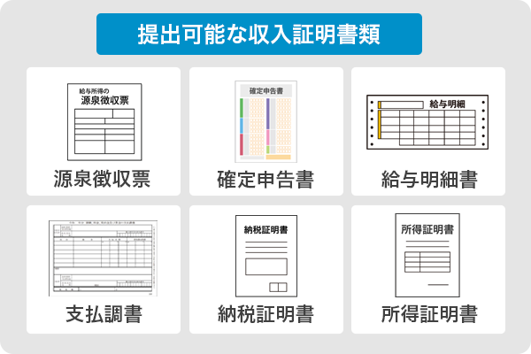 収入を証明する書類