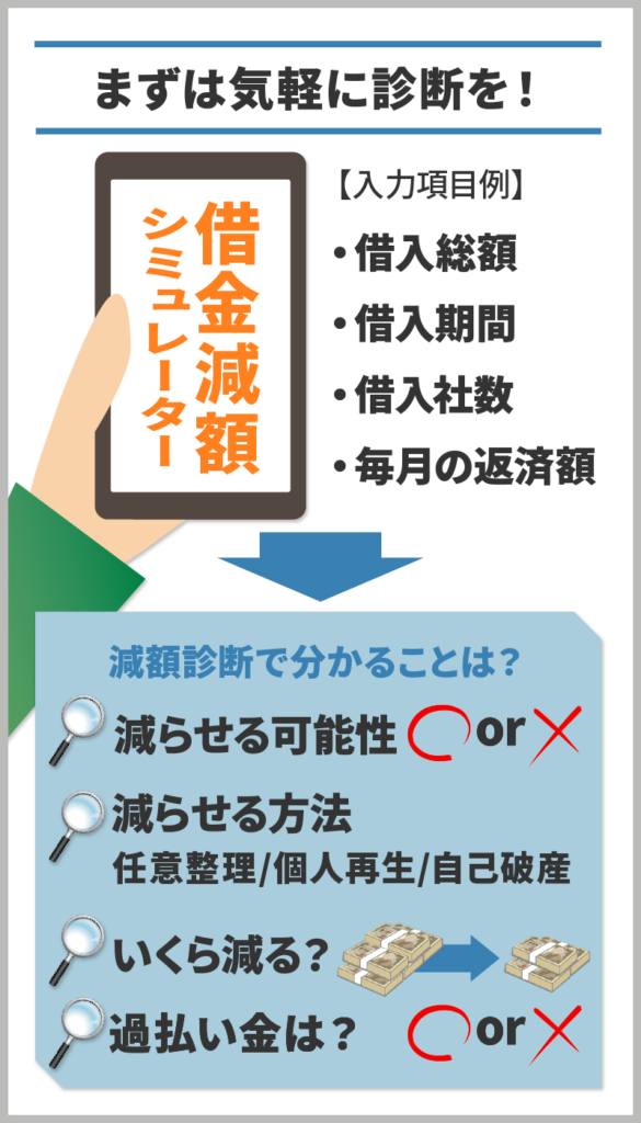 減額診断の入力項目例